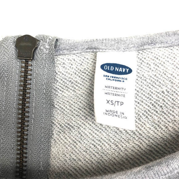 OLD NAVY Heather Grey Maternity Fleece Midi Dress - Picture 4 of 5